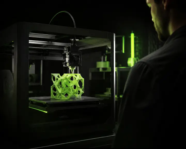 3D-Drucker, der ein Modell herstellt