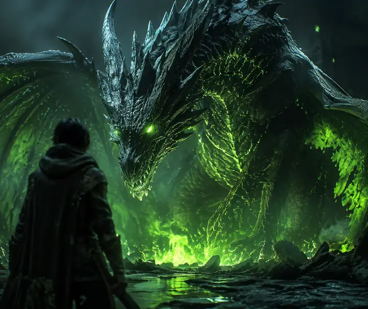 Beispiel für ein 3D-Modell eines Fantasy-Drachen