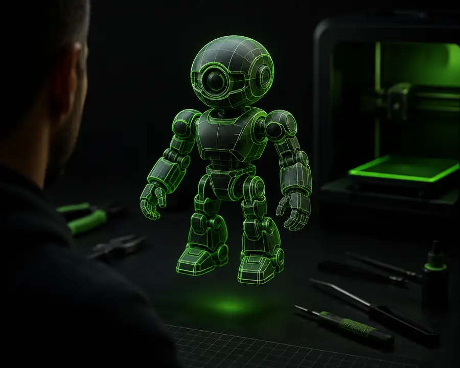 Generated 3D model before print preparation